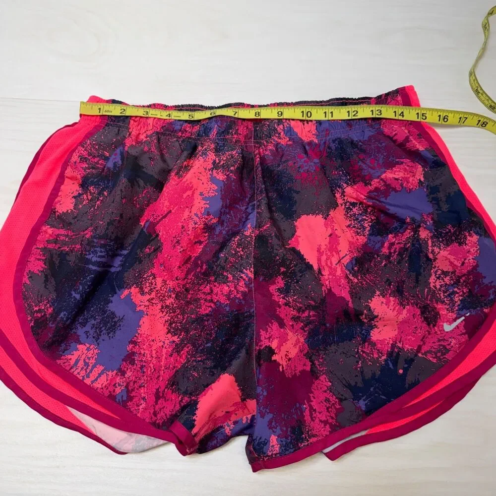 Nike Womens Shorts XL Pink Printed Lined‎ Drawstring Elastic Waist
